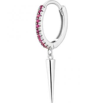 Piercing aro Earcandy Zula de plata bañada en rodio
