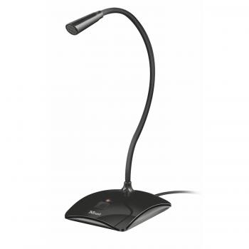 Trust Flex - Micrófono USB flexible para escritorio, color negro