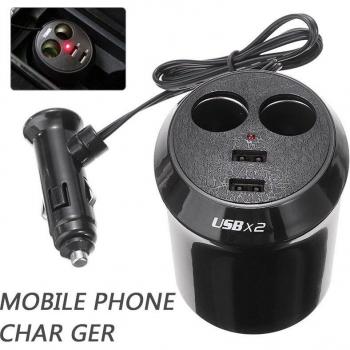 Cargador de Coche Rápido 5A USB Dual para Móviles, Tabletas y GPS