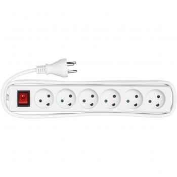 Regleta Microconnect MC-GRU0650DK de 6 tomas de corriente con cable de 5m y protección contra sobrecarga en color negro