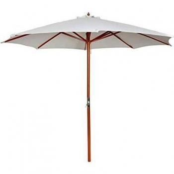 Sand White Hardwood Parasol 300x258 cm
