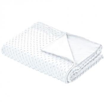 Funda de manta pesada blanca 100 x 150 cm con diseño de lunares en tejido de poliéster Callisto