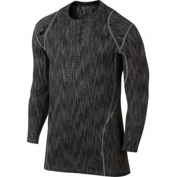 Nike M Np Wm Ls Fttd Space Dye Camiseta de Manga Larga, Hombre, Gris