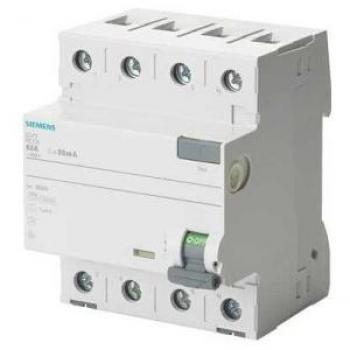 Interruptor Diferencial Tipo A 4 Polos 63A 300mA Siemens 5SV3646-6