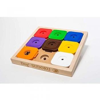 My Intelligent Dogs Juguete Interactivo de Madera para Perros Sudoku Rainbow Profi, M