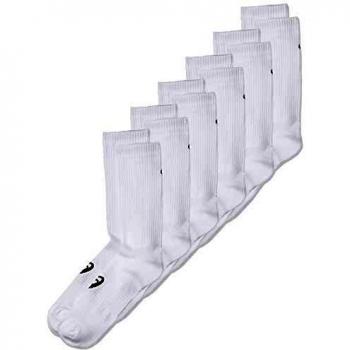 Asics 6-Pack Unisex Crew Socks - White
