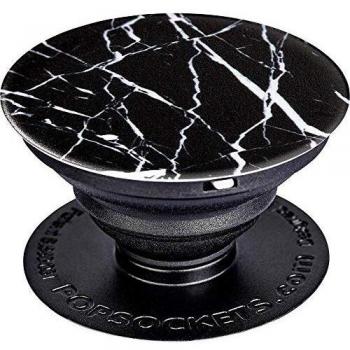 Soporte Pasivo PopSockets Mármol Negro para Lector de Libros Electrónicos y Smartphones