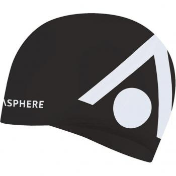 Gorro de natación Aqua Sphere Tri Cap Black White con diseño en blanco y negro, fabricado en material resistente al cloro, ajuste cómodo y aerodinámico, ideal para triatlones y entrenamientos en piscina