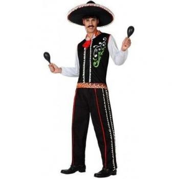Disfraz de Mariachi para Adultos M/L - Incluye chaqueta, pantalones y sombrero, diseño colorido y tradicional, fabricado en materiales cómodos y duraderos