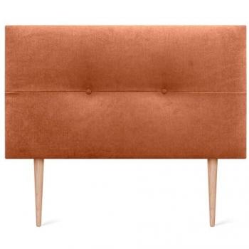 Cabecero Tapizado AQUALINE Pro de Polipiel o Tela Naranja 90x105cm con Patas para Camas 70/80/90