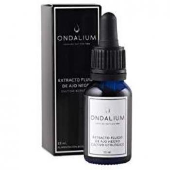 Ondalium Extracto de Ajo Negro 15ml - Extracto fluido concentrado de ajo negro ecológico español, formato de 15 ml, optimiza la asimilación en el organismo y aprovecha todas sus propiedades