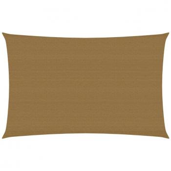 Toldo de vela HDPE gris taupe 160 g/m² 3x5 m