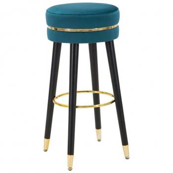 Taburete de Bar Redondo Ottanio/Dorado 35 cm Ø x 74 cm
