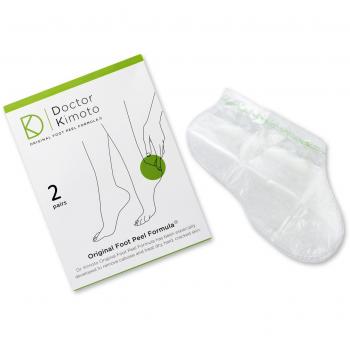 Fórmula Original de la Cáscara del Pie de Dr Kimoto - Tratamiento Casero Increíble para los Pies - 2 Pares - Diga Adiós a Piel Duro y Seco de Pie & Diga Hola a Pies Suaves de Bebé!