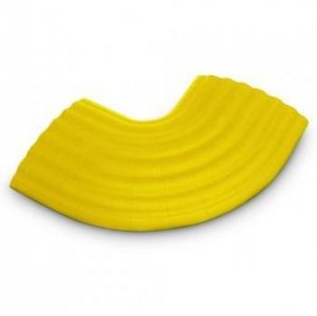 Curva de 90° Amarilla para Pasacables Defender Office - Poliuretano, 4 Canales