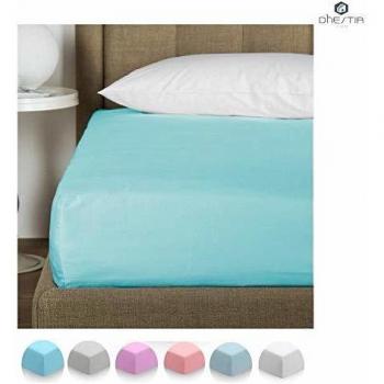 DHestia Sábanas Bajeras Esquinas Elásticas Ajustables, 100% Poliéster Microfibra,