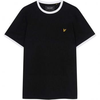 Lyle & Scott Men's Ringer T-Shirt - Black - Extra Small/Regular Size 34