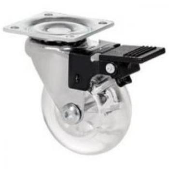 Rueda giratoria con placa y freno de 50mm