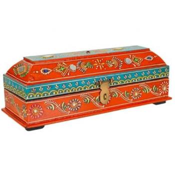 Baúl Joyero Artesanal Multicolor de Madera Alexandra House