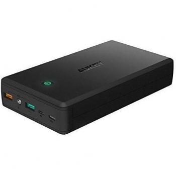 Aukey PB-T11-TYES - Batería externa de 30000 mAh, color negro