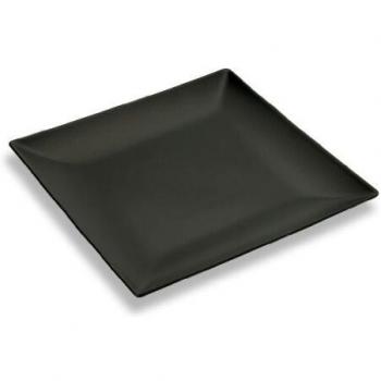Nextday Catering Equipment Supplies B2772 par placa, luna cuadrado, cerámica, 18 cm, negro