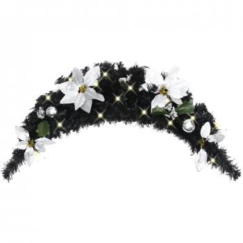 Arco de Navidad con luces LED negro 90 cm PVC
