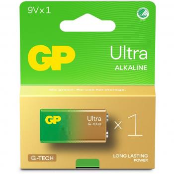 Batería Alcalina Ultra GP 9V (Modelo 1604AU) de un solo uso