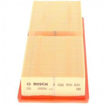Filtro de aire BOSCH F 026 400 631 - Filtro de aire para vehículos, alta eficiencia en la filtración, diseño optimizado para un flujo de aire mejorado, fabricado con materiales de calidad para mayor durabilidad y rendimiento