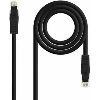 NanoCable 10.20.1801-BK - Cable de Red Ethernet RJ45 LSZH Cat.6A UTP, AWG24, 100% Cobre, Libre de alogenos, Negro, latiguillo de 1.0mts