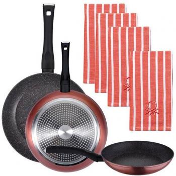 San Ignacio - Set de 3 Sartenes y Paños de Cocina