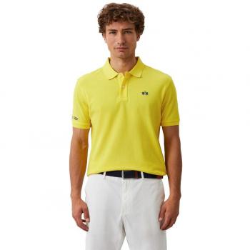 La Martina Yellow Cotton Polo Shirt - XXL