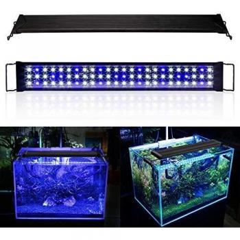 Hengda Luz LED Acuario Ajustable Acuarios Plantados Lámpara Impermeable Acuarios Plantados Lámpara Mejor para El Tanque de Peces de 62-85CM