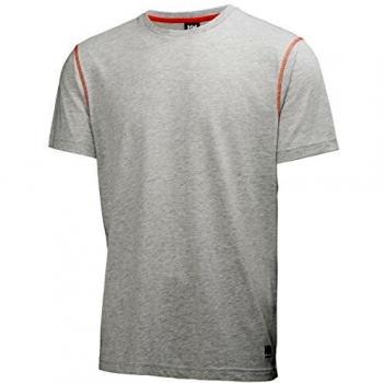 Camiseta Oxford de Trabajo Helly Hansen para Hombre, Algodón, Gris Melange, Talla XL