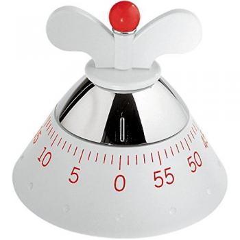 Alessi A09 W - Cuentaminutos, resina termoplástica, color blanco
