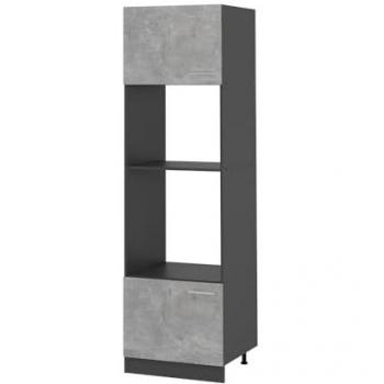 Armario para microondas R-Line, 60 cm, Hormigón, Anthracita, Vicco