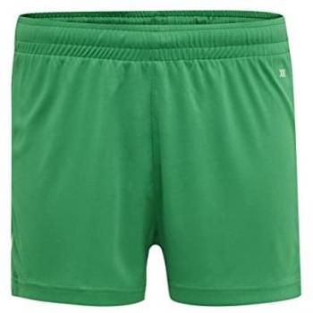 Hummel Pantalones Cortos Core XK de poliéster para mujeres, características: tejido de poliéster, diseño ligero y transpirable, cintura elástica con cordón ajustable, corte cómodo para mayor libertad de movimiento