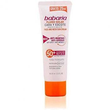 BABARIA crema solar cara y escote antimanchas spf 50 tubo 75 ml