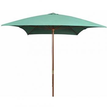 vidaXL Sombrilla de Pie 200x300cm Verde Parasol Pedestal Toldo Cubierta Jardín