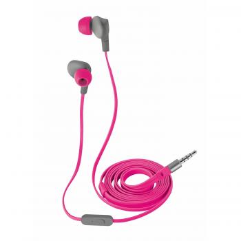 Trust Urban Aurus - Auriculares de botón in-ear impermeables, rosa