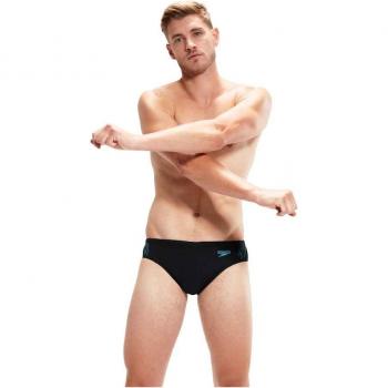 Bañador Speedo Mens Hyperboom Splice 7cm Brief negro azul claro - talla 42