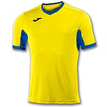 Joma Champion IV M/C Camiseta Equipamiento, Hombre, Amarillo/Royal, L