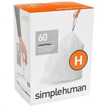 Simplehuman Code H 30-35L Perfect Fit Trash Bags, 60 Count