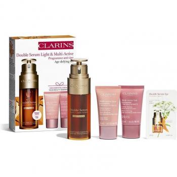 Clarins Double Serum Light Texture & Multi-Active Anti-Aging Skincare Set