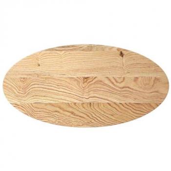 Solid Oak Oval Table Top 100x50x2 cm - Durable Wood for Coffee, Side, Bar Tables