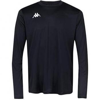 Kappa Rovigo LS Camiseta de equipación, Hombre, Negro/Blanco, 2XL