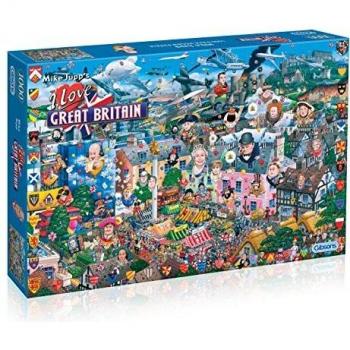 Puzzle Temático Gibsons I Love Great Britain - 1000 Piezas