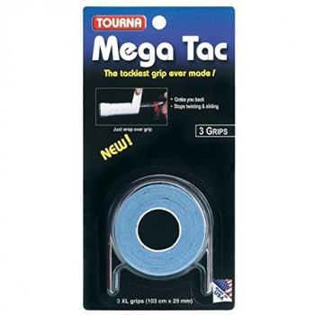 Unique Overgrip Mega TAC 3er - Mango de Raqueta de Tenis, Color Azul, Talla Standard