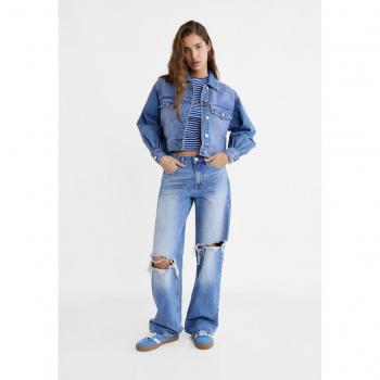 Stradivarius D92 Straight wide Cornflower blue Jeans