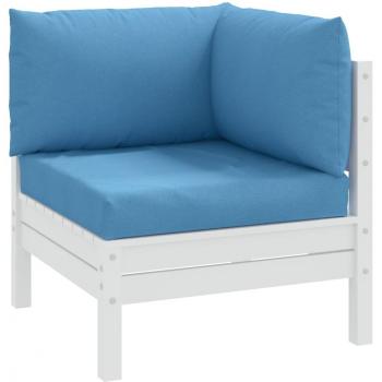Cojines para sofá de palets 3 piezas tela azul melange