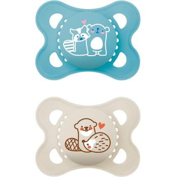MAM Chupetes Original Pure Silicona para Bebés de 2-6 Meses, Pack de 2 Unidades, Color Azul